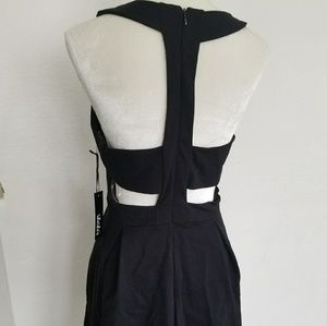 NWT Black Trendy & Modern Cut Out A Line Dress